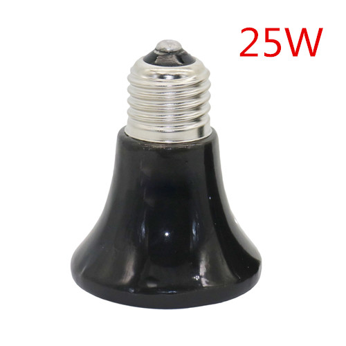 1 pc escalada pet lâmpada de aquecimento emissor infravermelho cônico lâmpada cerâmica pequena pet chocadeira lâmpada controle temperatura 25/50/75/100w: Castanho escuro