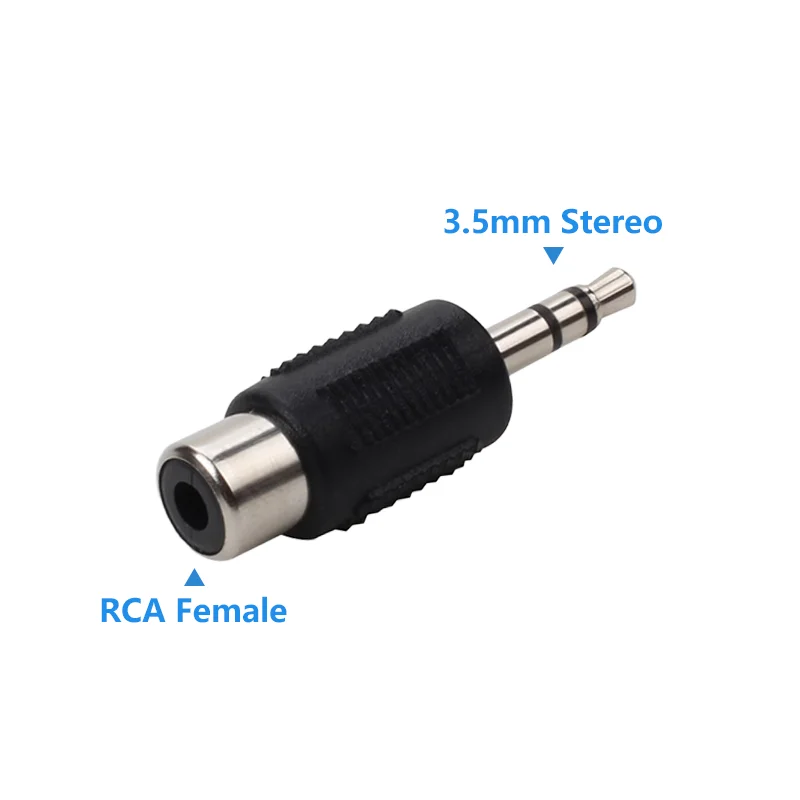 RCA Female Socket Turn 3.5MM Stereo Plug Audio Adapter 6.3MM Stereo Plug To RCA Socket 2 in 1 Stereo Connector ﻿: Dark Grey / Under 5Pcs