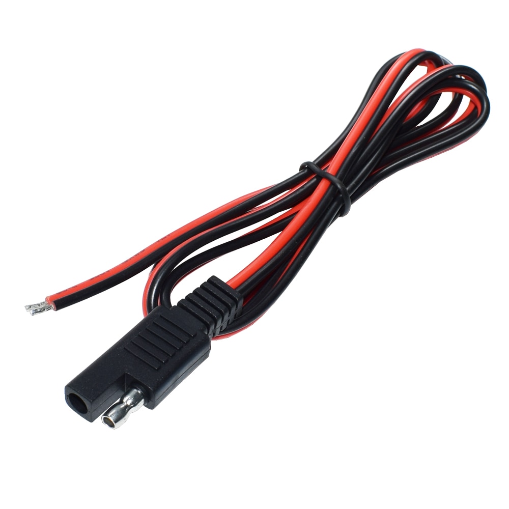 Sae plug 100cm sae power automotive forlænger kabel 18 awg hurtig frakobling plug til bil motorcykel solpanel batteriopladere