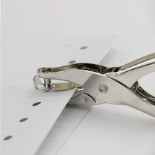Perforador de un solo agujero de Metal 6mm perforadoras de papel de mano perforadoras para colección de recortes a prueba de golpes de artesanía 8 páginas suministros de oficina escolar