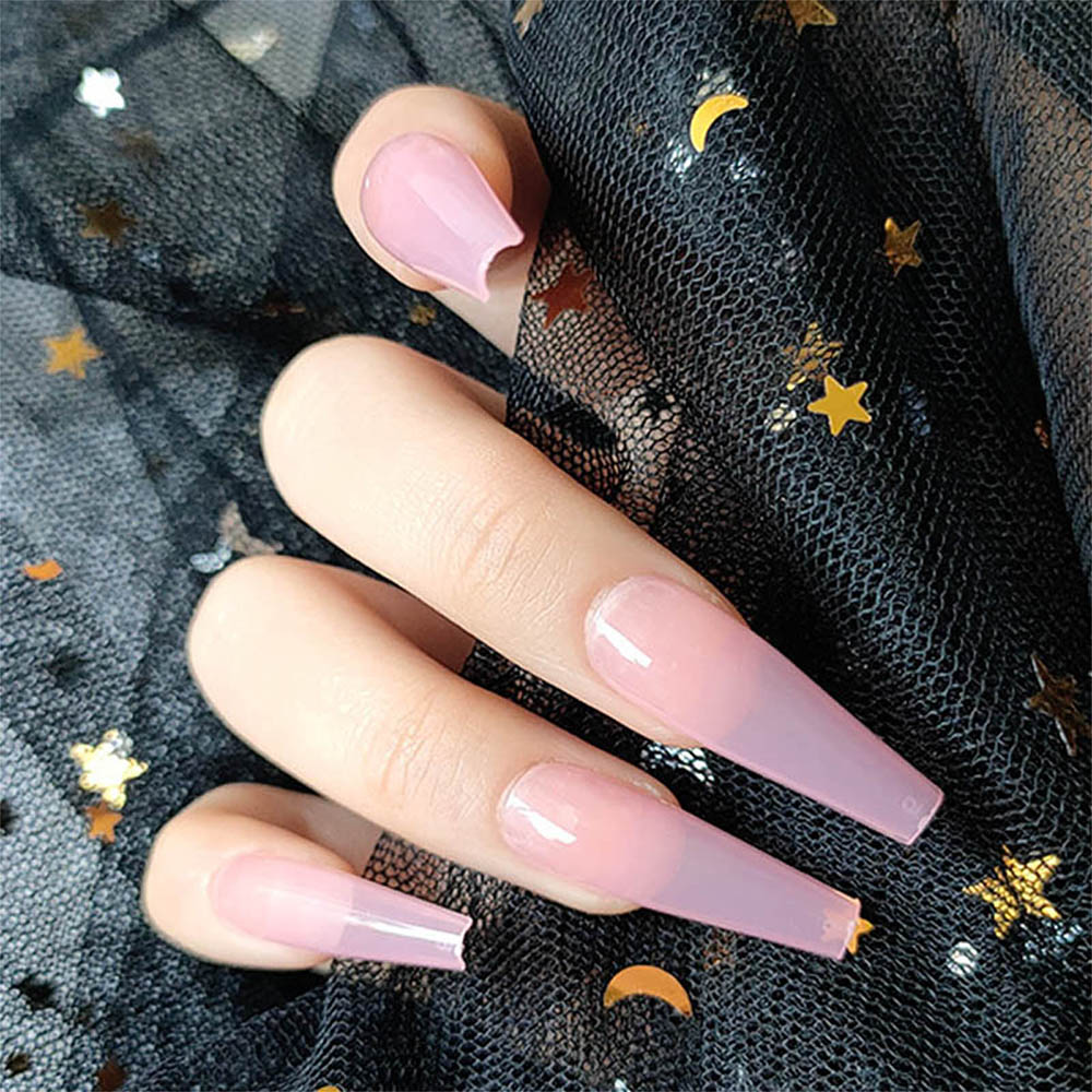 20 pièces/boîte détachable faux ongles ballerine portable faux ongles couverture complète Long cercueil bricolage ongles conseils Nail Art accessoires