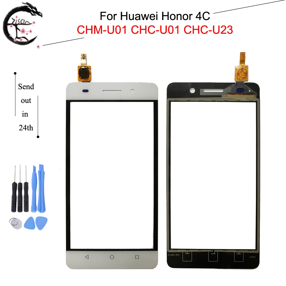 Berøringspanel til huawei honor 4c chm -u01 chc -u01 chc -u23 berøringsskærm ydre glas med fpc flex kabel honor 4c sensor digitizer