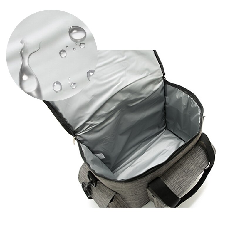 Saco refrigerando macio isolado do almoço do piquenique do saco do refrigerador grande para acampar/churrasco/atividades exteriores da família, cinza