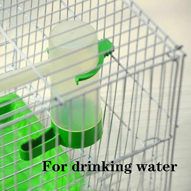 Alimentador de bebedero de agua para pájaros con Clip, botella dispensadora de suministros para pájaros, cuencos para mascotas, jaula para loros, 2 uds.
