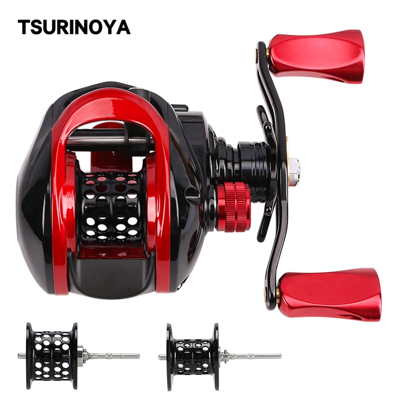 TSURINOYA moulinet de pêche XF 50 150 moulinet de coulée d'appât 6.6:1 4kg puissance de traînée 9 + 1BB XF bobine de rechange léger moulinet de leurre