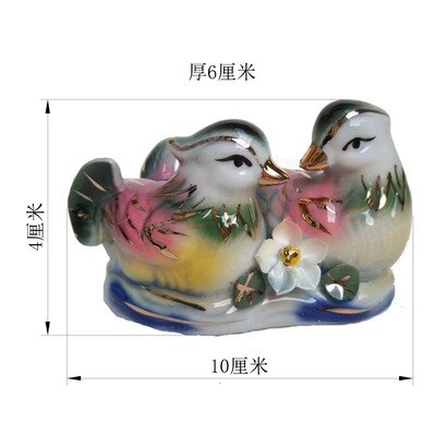 Ceramic lovers, mandarin duck ornaments, bedroom ornaments, wedding , marriage, fengshuiwang, peach blossom transfer orname: C