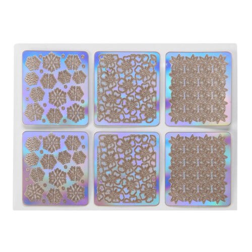 6/12/ 24 Stuks Vel Diy Nail Art Hollow Template Stickers Herbruikbare Stamping Stencil Mold