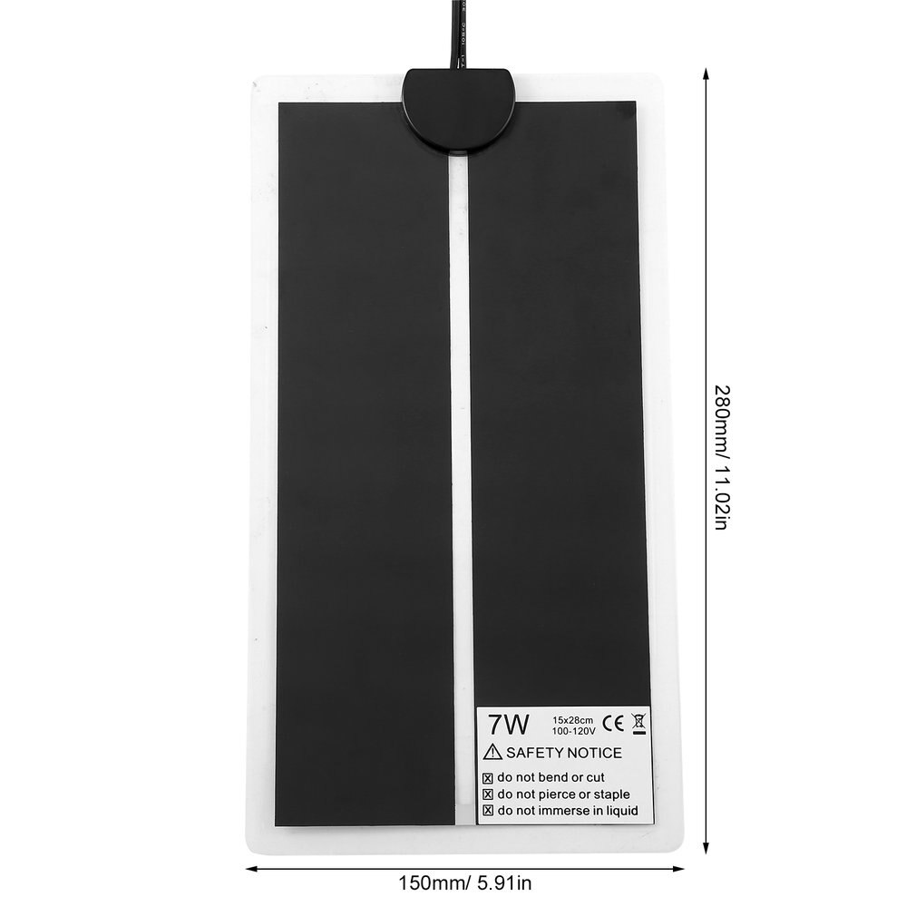 110V 7W Huisdieren Rapid Verwarming Vel Reptile Crawler Waterdichte Temperatuur Verwarming Pad Warmer Mat Met Temperatuurregelaar