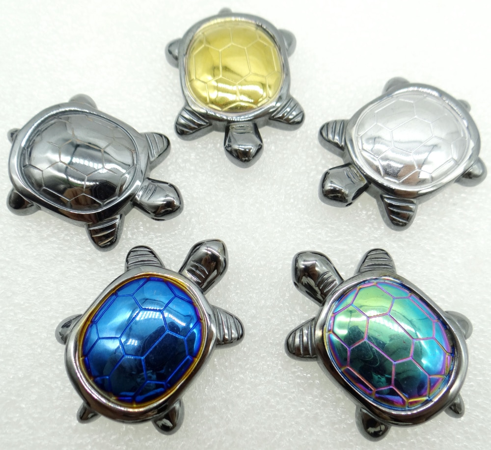 Natürliche Stein Titan Hämatit schildkröte anhänger perlen Edelstein für diy schmuck machen halskette Für Frauen Männer 1 stücke