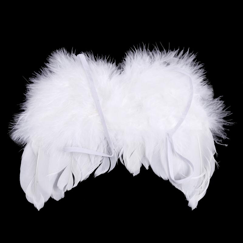 Pasgeboren Fotografie Props Infant Baby Meisjes Jongen Angel Feather Wings Feather Photo Prop Vleugels Hoofdband Kleding Haarband