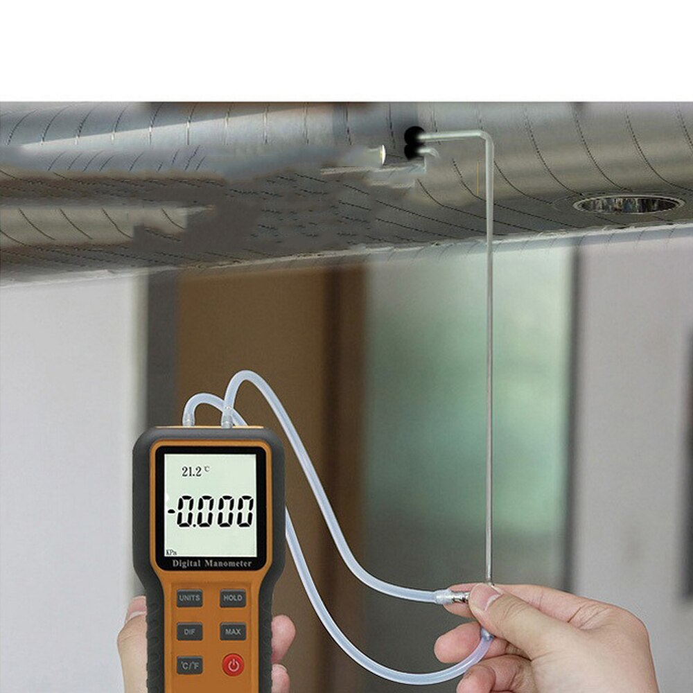 Digital Manometer Luft Manometer Handheld Digital Differential Natürliche Gas Druck Meter HVAC Gas Druck Tester