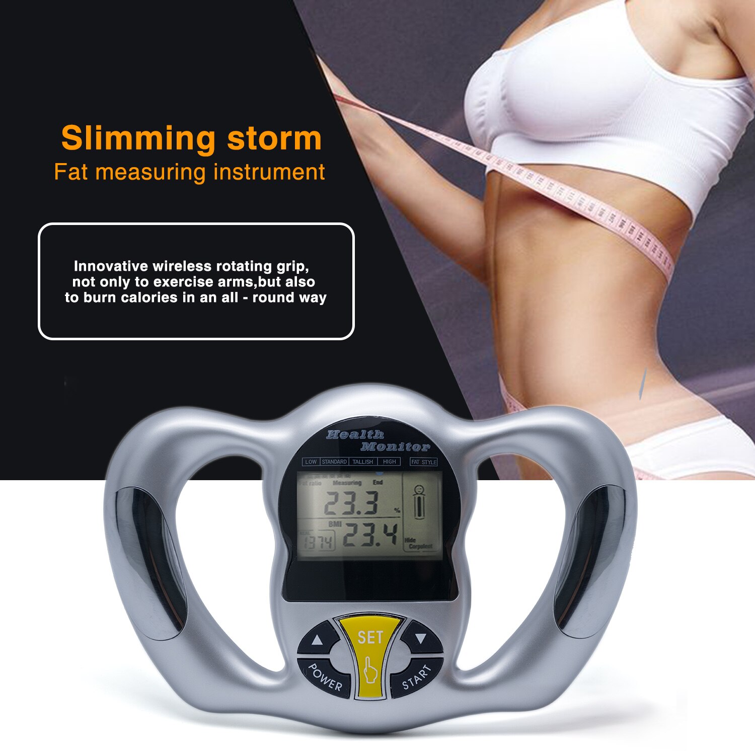 Monitor Digital LCD Fat Analyzer BMI Meter Weight ... – Grandado