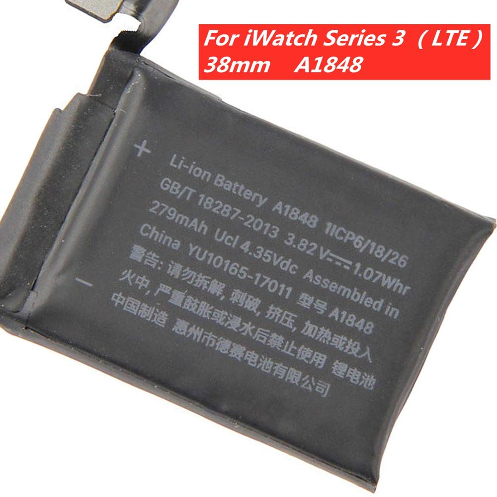 OXEN para Apple pilas para reloj A1578, A1760, Serie 1, Serie 2, GPS + LTE Series 4, batería de iones de litio de 38mm, 42mm, 40mm y 44mm: For S 3  LTE 38mm