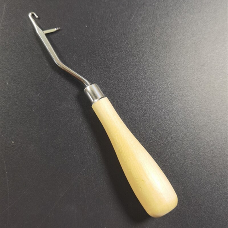 1pc Wooden Handle Hook Knitting Machine Tool Diy Handmade Crafts Knitting Tool