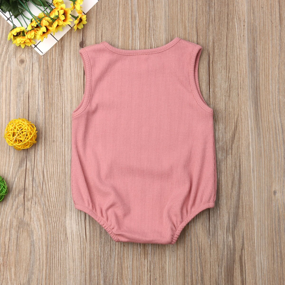 Baby Summer Clothing Newborn Infant Kids Baby Girls Boys Solid Bodysuit Casual Jumpsuit Playsuit Sleeveless Outfits Clothes