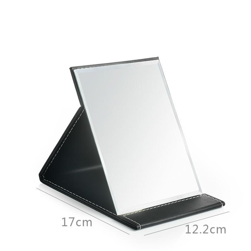 Grand miroir Portable pliable, épais et , HD, minimaliste, pour étudiants: A