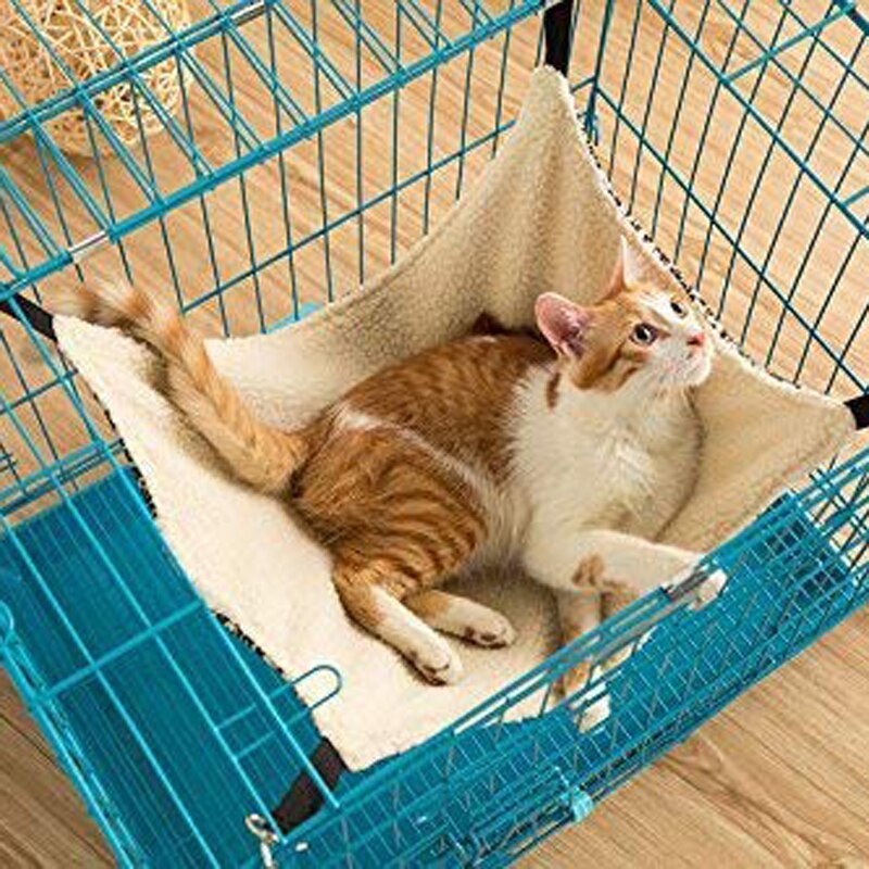Warm Pet Hammock 35 X35cm Pet Cage Hammock Soft Plush Cat Hammock Cage Hanging Bed For Ferret Rabbit Chinchilla Cat Guinea Pig
