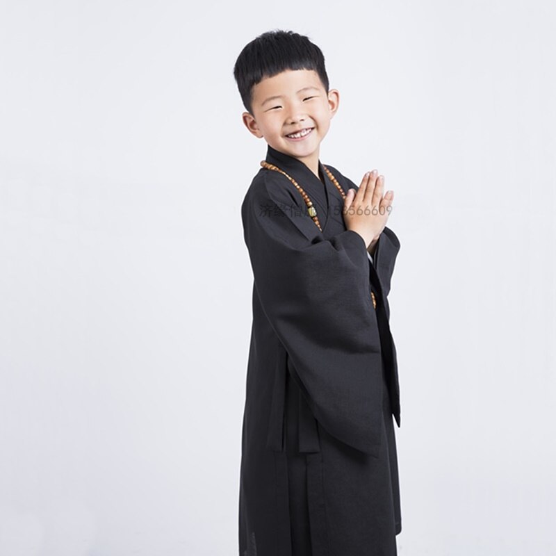 Batas de monje budista para niños, ropa para niños, disfraz masculino, túnicas de monje shaolin, TA516