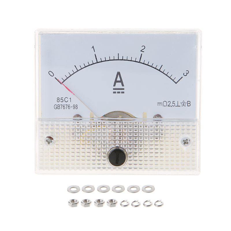 M6CF 85C1 Ammeter DC Analog Current Meter Panel Mechanical Pointer Type 1/2/3/30/50/100A 50/100/200/500mA