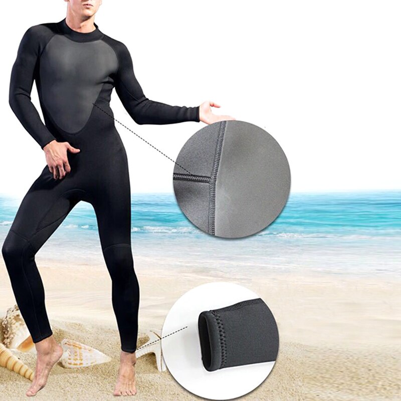 Men Full Bodysuit Wetsuit 3mm Diving Suit Stretchy Swimming Surfing Snorkeling EIG88