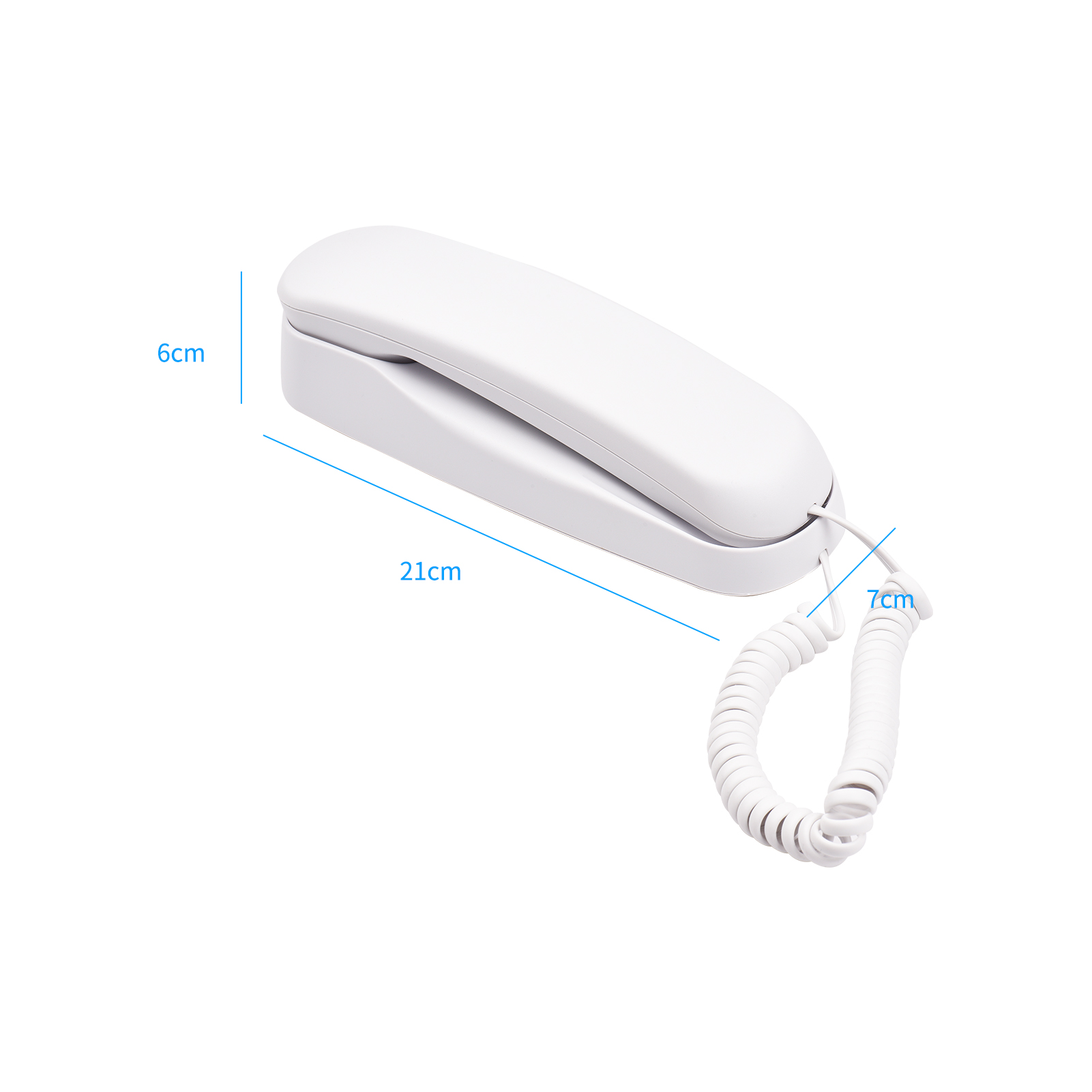 Mini-Schreibtisch-Festnetztelefon mit Schnurgebunden, festes Telefon, wandmontierbar, unterstützt Stummschaltung/Pause/Wiederholungsfunktionen für Zuhause, Hotel, Büro