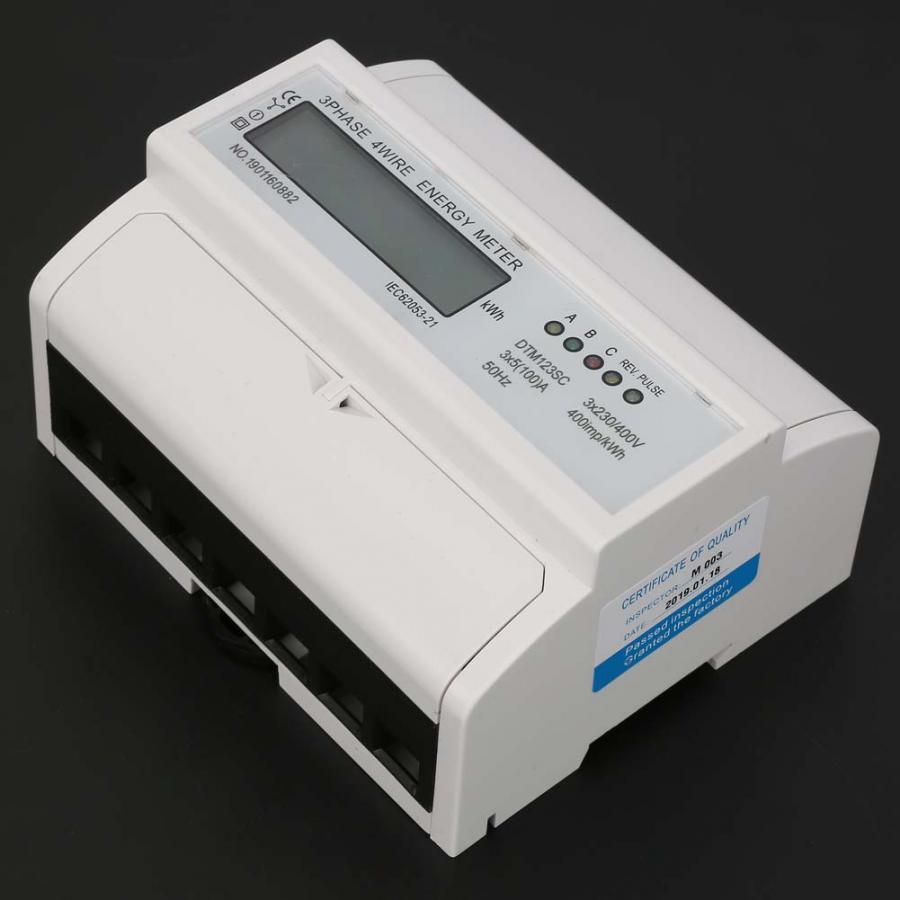 Digital Elforbrugsmåler 3-faset KWh 100A LCD 230/400V