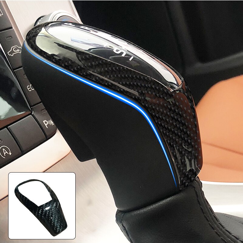 Real Carbon Fiber Sticker Auto Pookknop Cover Interieur Trim Voor Volvo XC60 XC90 S60 V60 S90 V90 S80L v40 Auto Accessoires