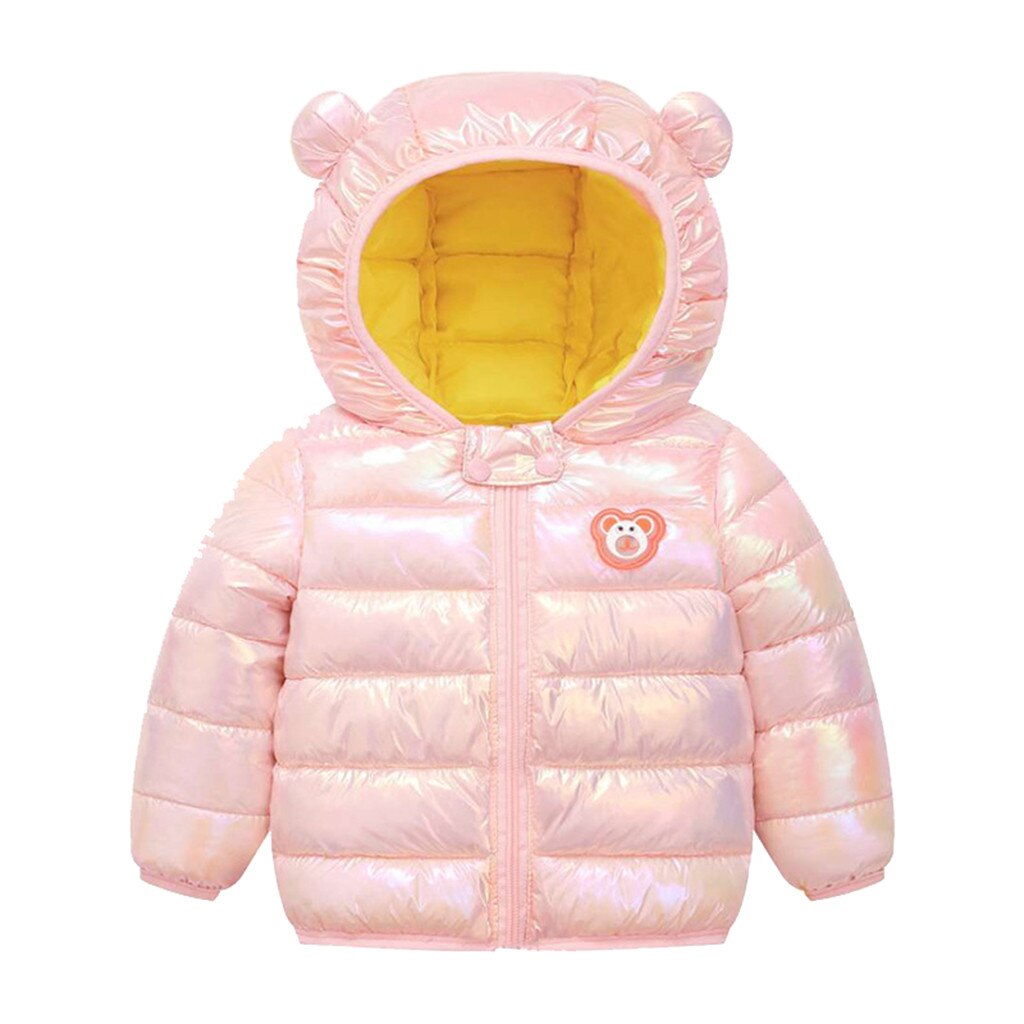 Mode Peuter Kinderen Baby Jongens Meisjes Winter Sneeuw Dragen Cartoon Lange Mouwen Winddicht Jas Hooded Warm Uitloper Jas # g4: Roze / 24M