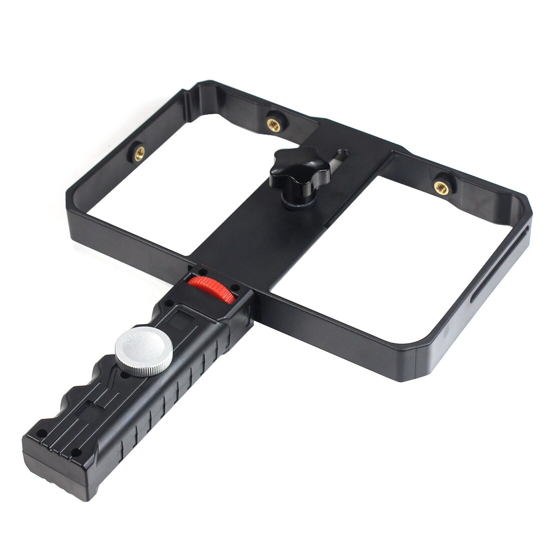 Smartphone Video Rig Hand Grip Filmmaking Phone Video Stabilizer Case Handheld Bracket Anti-vibration Tripod Mount for iPhone