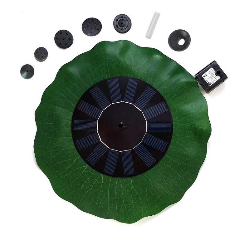 Pływająca fontanna solarna, wodotrysk ogrodowy, dekoracja sadzawki, zasilana panelem słonecznym, pompa wodna, ozdoba ogrodu: 58cm  1.4W