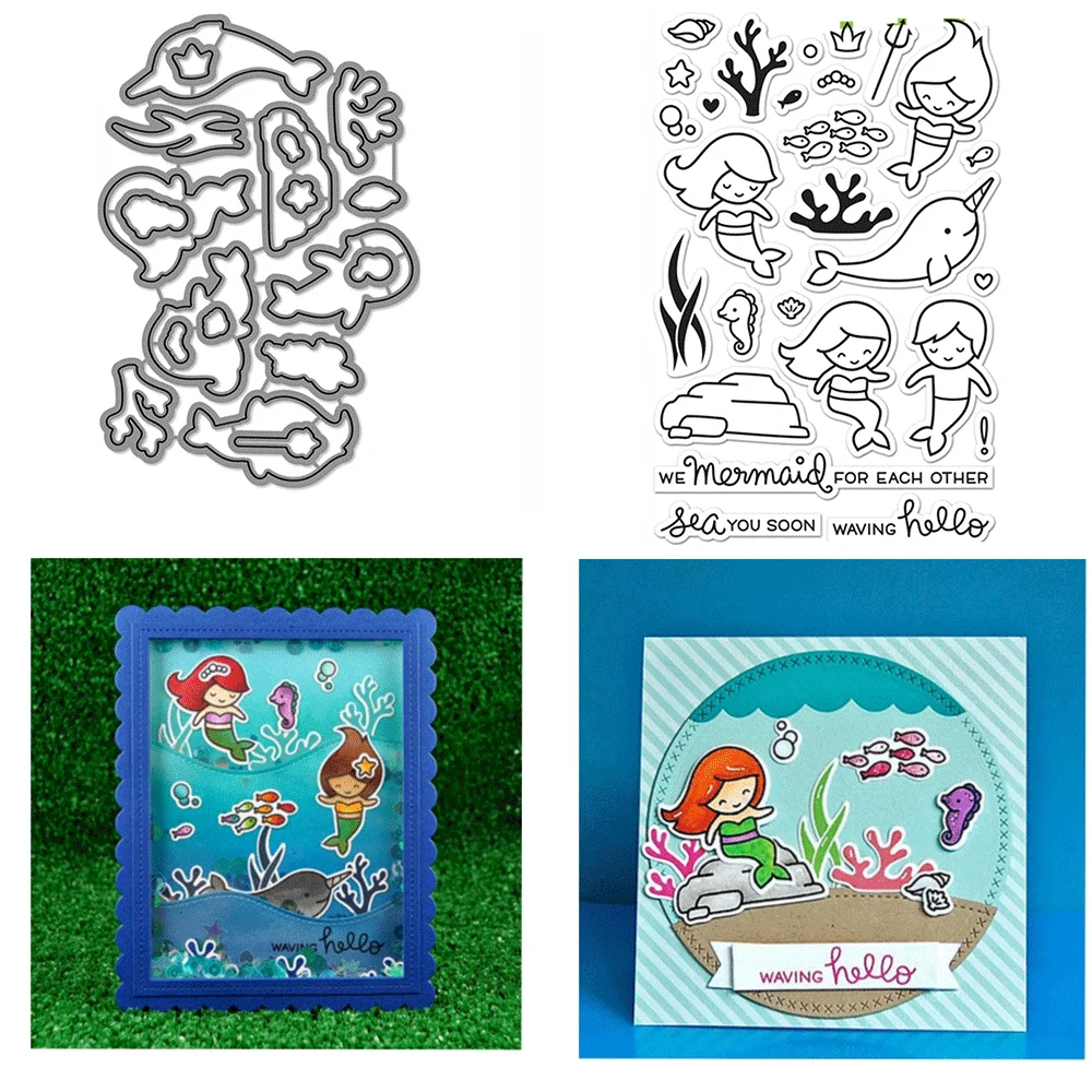Oh gnome-stämpel på stranden, buntar med genomskinliga stämplar och metallstansar för gör-det-själv-pyssel, kort, scrapbooking, dekoration: L / Rödbrun