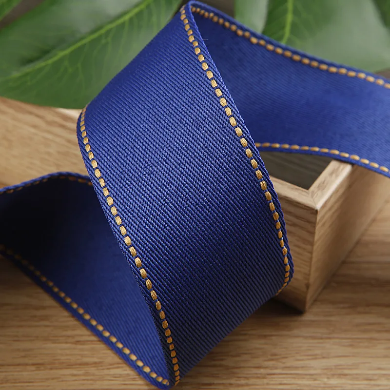 Kewgarden 1,5" 38 mm gestippelde lijn twill linten DIY strikken haaraccessoires handgemaakte tape ambachten maken decoratie materiaal 10 yards: Koper
