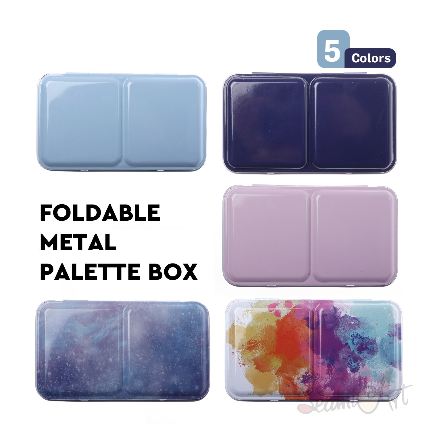 Bianyo Aquarel Half Pan Tray Blikken Doos Lege Refil Water Kleur Palet Schilderij Verf Lade Voor Kunstenaar Schilderen Leveringen