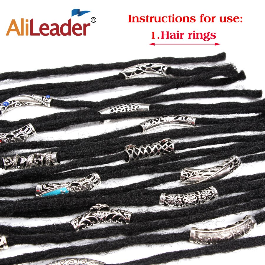 Cuentas de barba de pelo de runas vikingas nórdicas para pulseras, collar con colgante DIY, cuentas trenzadas para trenzas de pelo, barba de plata antigua