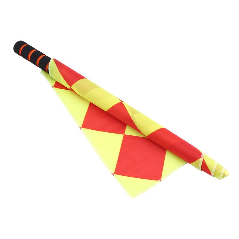 Sporting Match Flag Signal Corner Athletics Soccer Orange Side Line Performance Referee Assistant Signal Hand Patrol Flags 2 Pcs