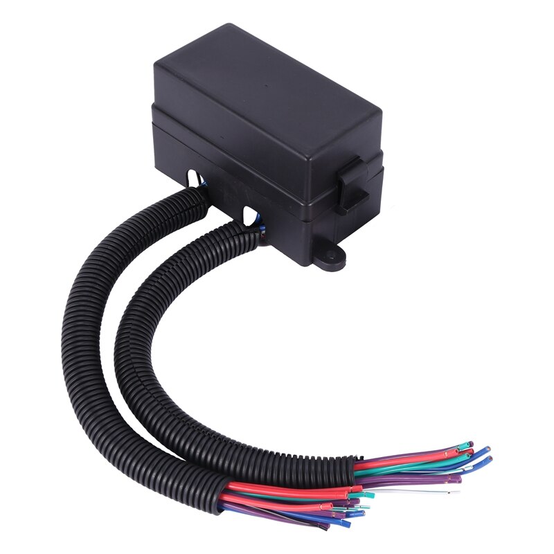 12 -suuntainen sulakkeen pidikelaatikko, jossa on lapaliittimet ja sulake 4 kpl 5 -nastainen 12v 80a -releitä kuorma -auton perävaunulle ja veneelle
