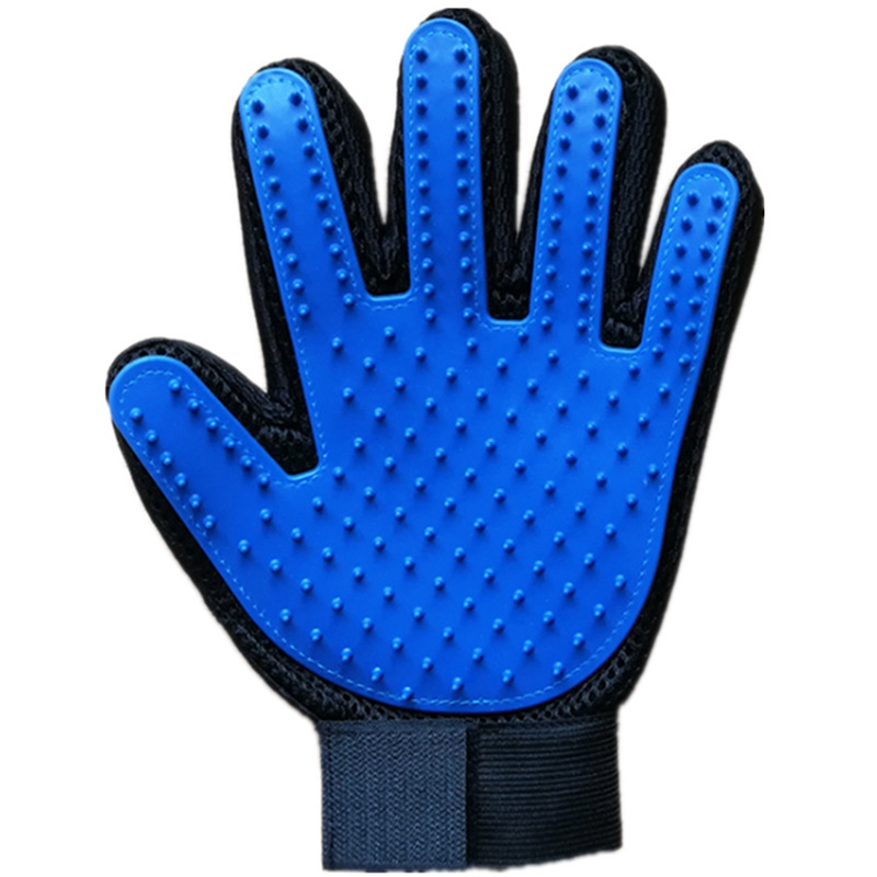 Huisdierhandschoen Kattenverzorgingshandschoen Kattenhaar Deshedding Borstel Handschoenen Hondenkam voor katten Badhaarverwijderaar Schone massageborstel voor dieren: Beige