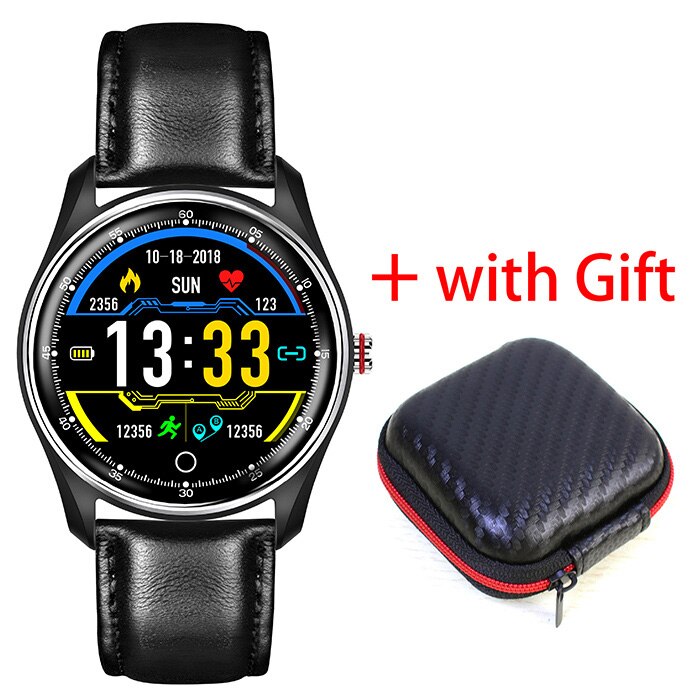 MX9 smart watch voor Zwemmen Smart armband ECG Touch-Screen Bloeddruk Hart-Rate IP68 Waterdicht: Black