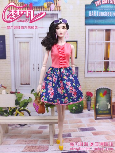 30cm Doll Dress Clothes suit for licca For ob24 ob27 Doll for Mengfan Doll Accessories Baby Toys Best Girl': Plum