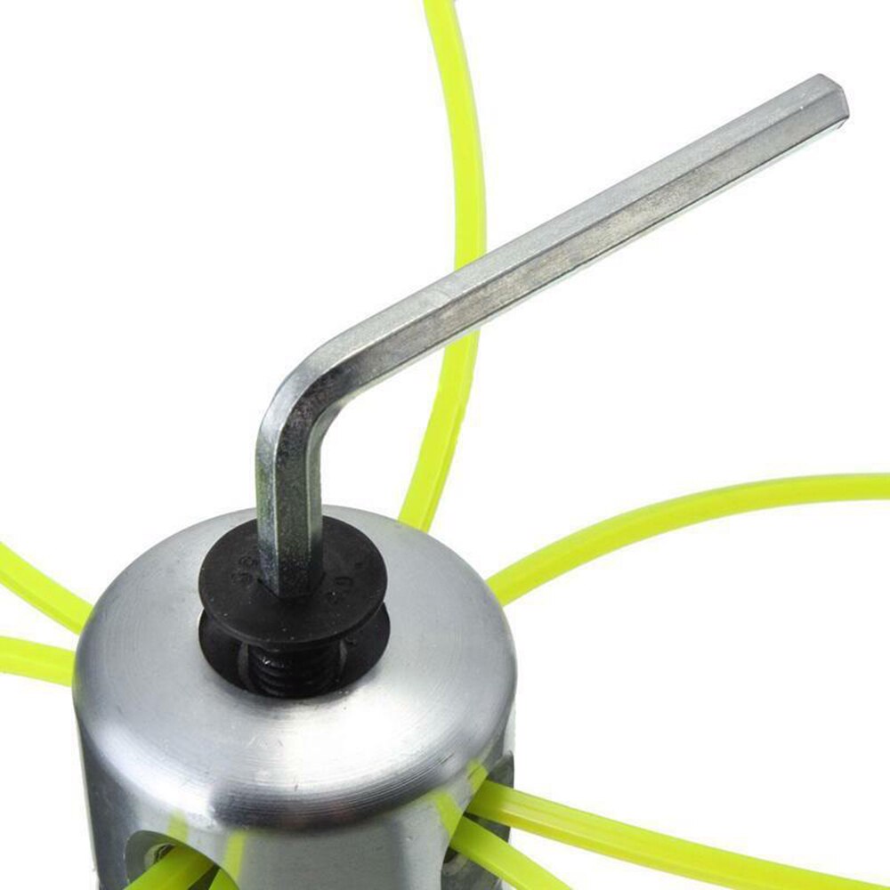 Trimmer Head Aluminum Grass Trimmer Brush Cutter Head Trimmer Head Spool Set with 4 Lines Lawn Mower Accessories