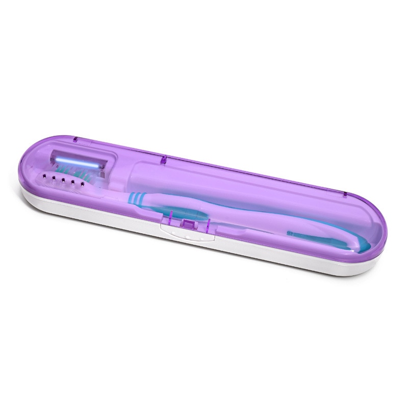 UV Tragbare Zahnbürste Sterilisator Zahnbürste Halter Reise Sterilisation Box AAA Batterie Zähne Pinsel Fall
