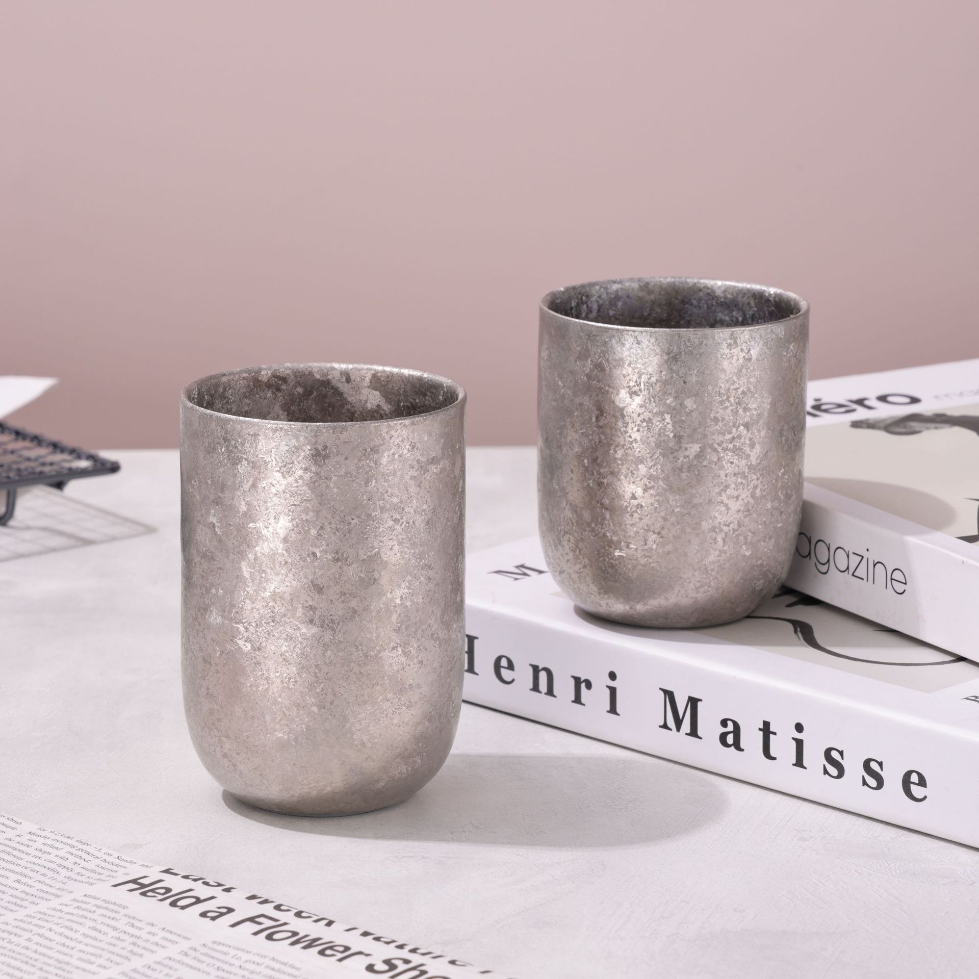 Taza de cáscara de huevo de 260/360ML, titanio puro de doble capa, aislamiento térmico, antiescaldaduras, antibacteriano y moho, taza en forma de U para el hogar