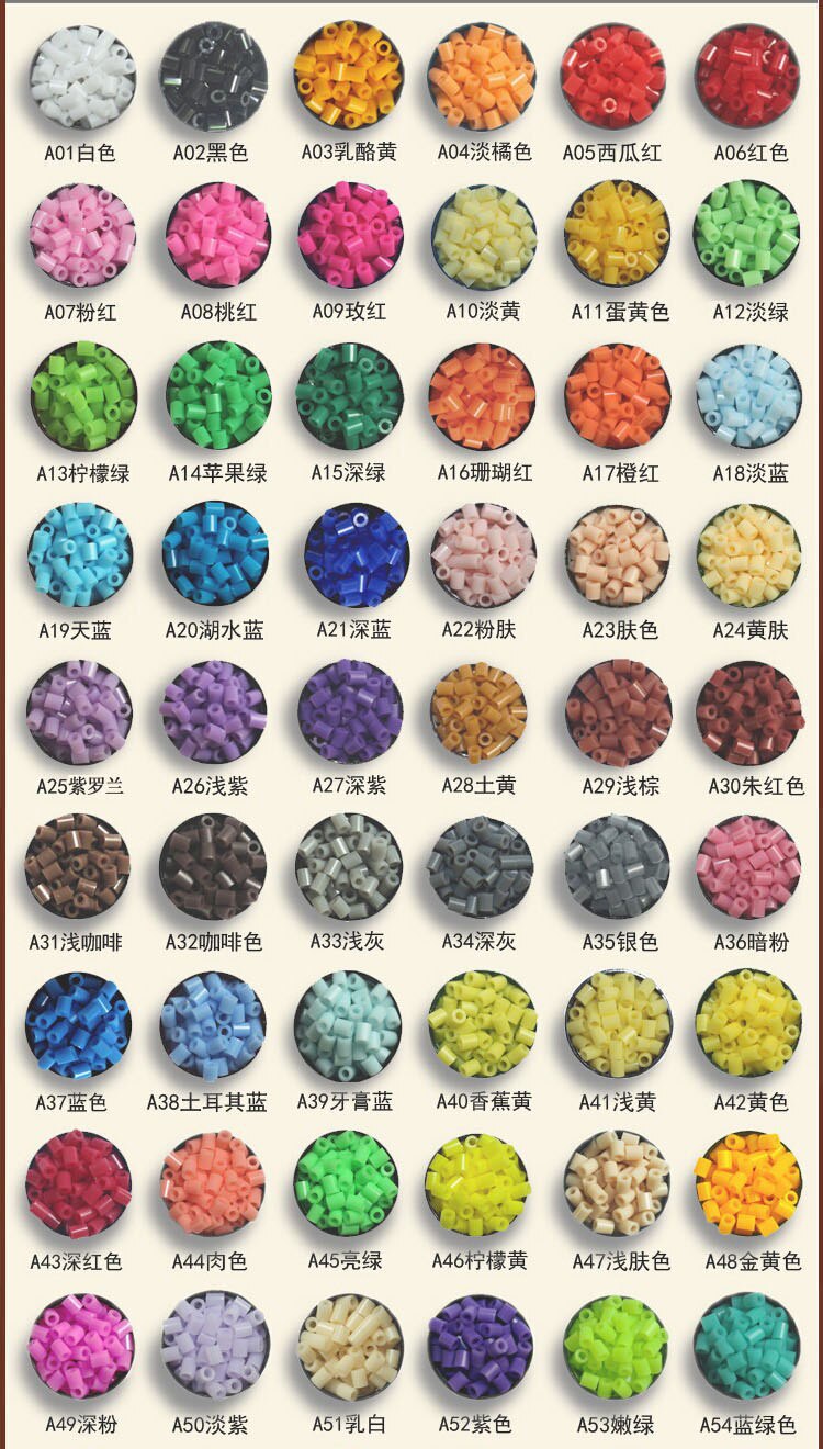 500g/50000 Uds. Cuentas Hama de 2,6mm, cuentas para fusibles perler diy, diversión para niños, manualidades, juguetes educativos de inteligencia