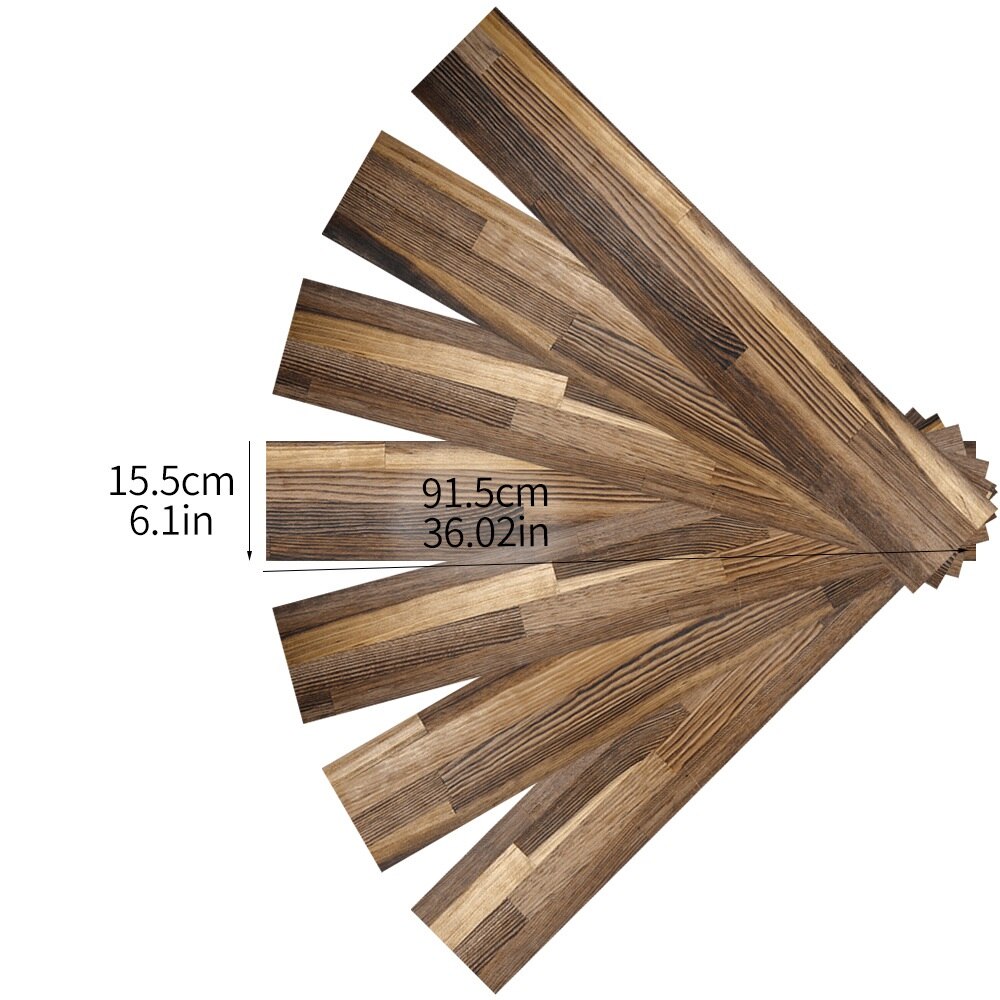 Thick Wood Texture Floor Plank Sticker Self-adhesive Decorative Tile Decal Waterproof PVC Bedroom Living Room Decor Wallpaper