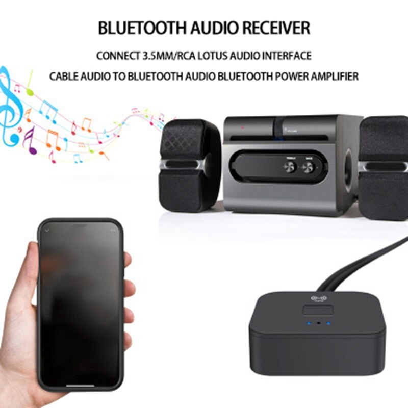 5.0 Bluetooth Audio Receiver, Wireless Bluetooth AUX3.5 Interface, Suitable for Old Speakers