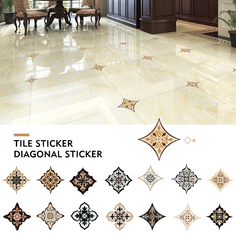 PVC étanche carrelage autocollant dosseret Applique 15 pièces décor à la maison salon multicolore lisse 8*8cm salle de bain cuisine Durable