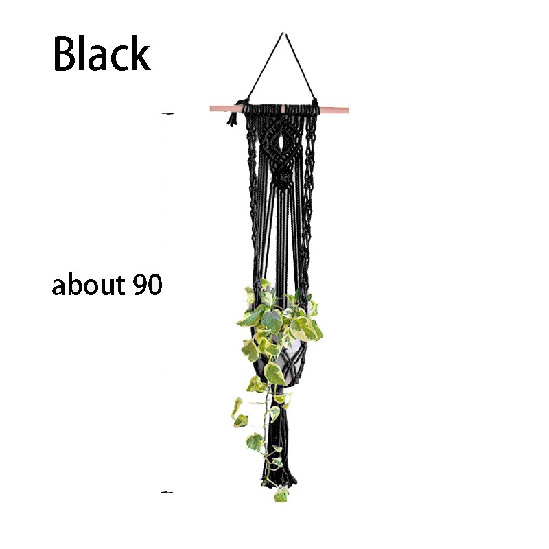 Macramé para planta hecho a mano, colgador de maceta para jardín, hogar, balcón, colgador de pared de macramé