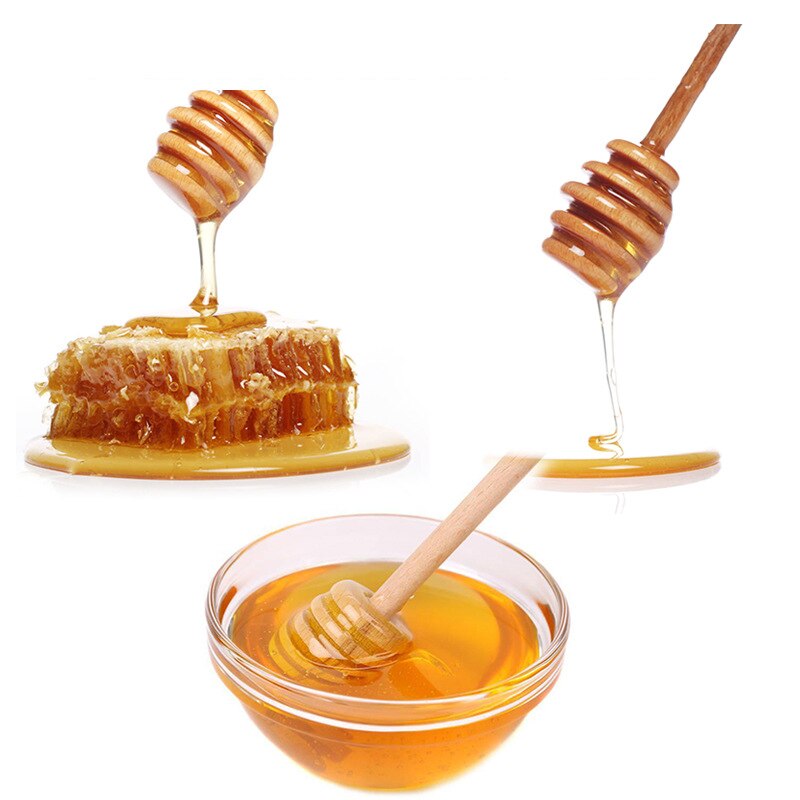 Praktische Lange Handvat Hout Honing Roer Bar Mengen Handvat Pot Lepel Hout Dipper Honing Lange Stok Levert Honing Keuken Gereedschap