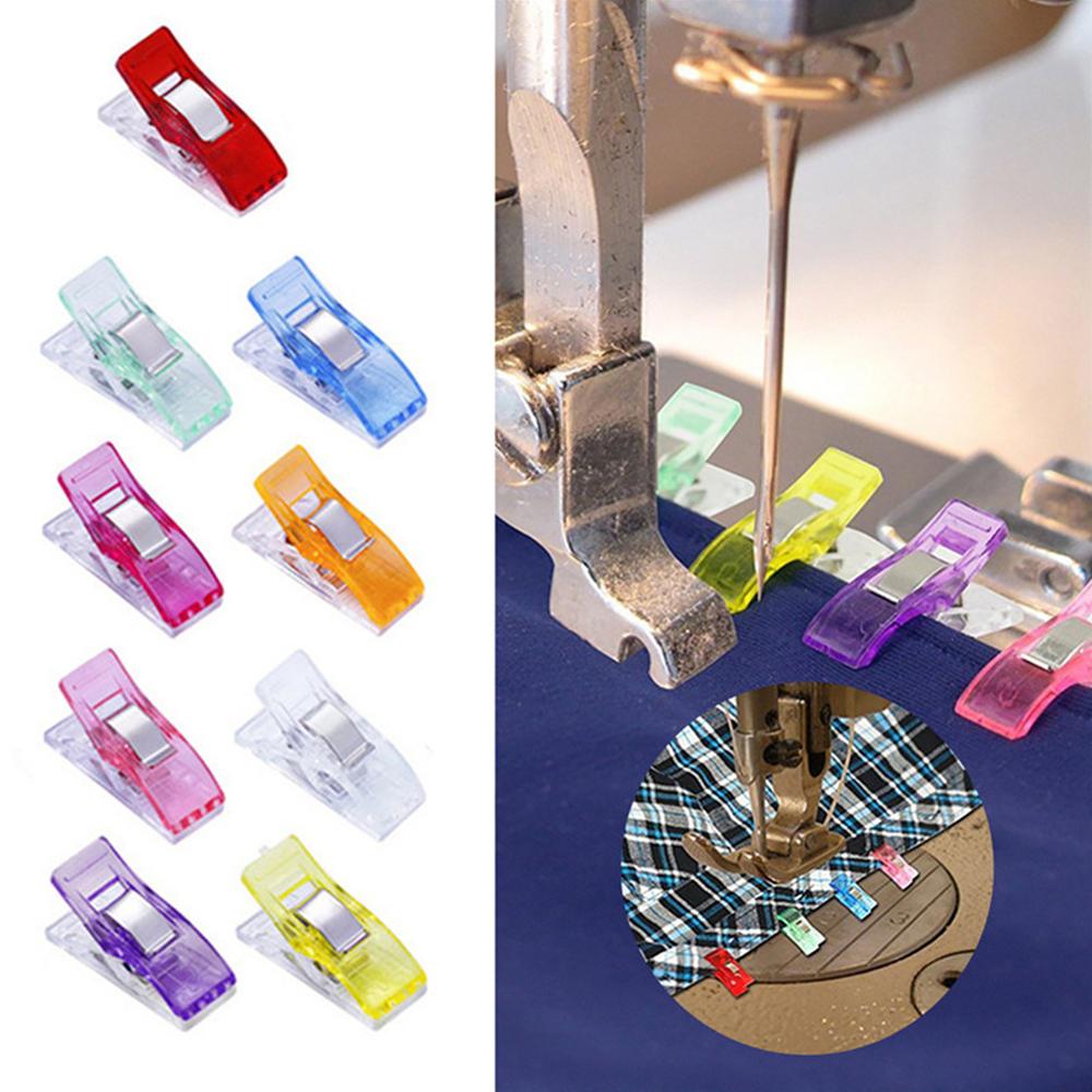 Sewing Clips DIY Patchwork Garment Clips Knitting Mixed Plastic Holder for Fabric Quilting Arts Crafts Clothing Accessories Tool