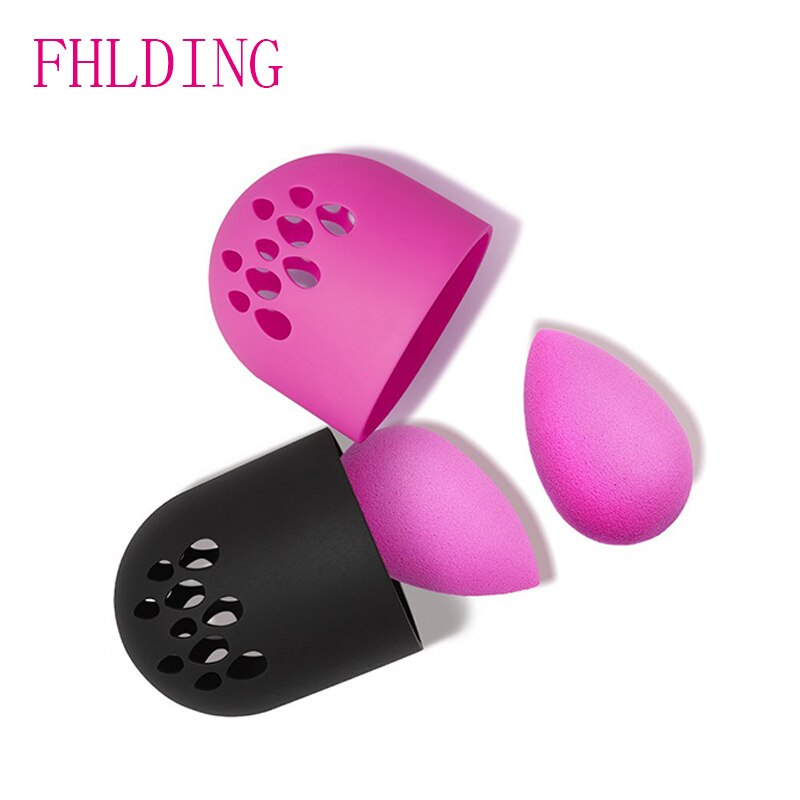 Soft Silicone Powder Puff Drying Holder Beauty Sponge Travel Case Puff Blender Sponge Egg Capsule Display Rack Egg Stand